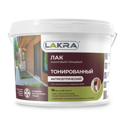 Лак тонированный акриловый с уф-фильтром сосна 2,5 кг Лакра